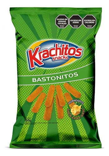 Bastoncitos Horneados Sabor Extra Queso Krachitos X 150g