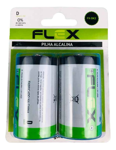 Pilha Bateria D Alcalina Grande Para Lanterna Radio C/2 1,5v