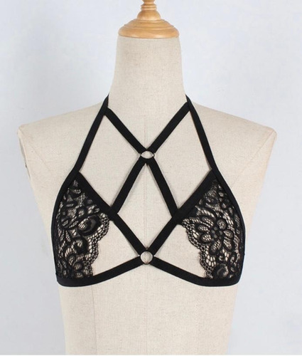 Bralette Sexy Elegante Dama Sutil Encaje Sujetador Femenina