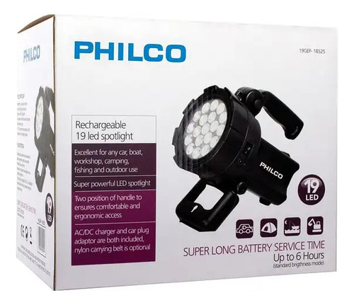 Foco Recargable Philco, 19 Led Fj