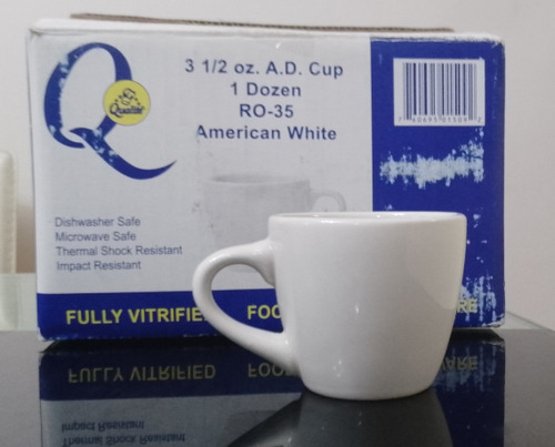 12 Tazas De Café Profesional Marca Qualité, 3,5 Oz 