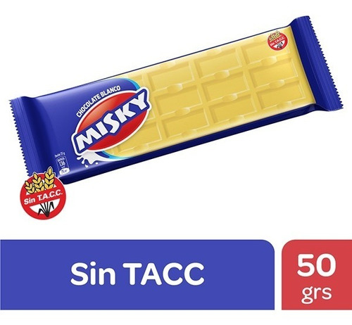 Oferta! Tableta Chocolate Blanco Misky 50g Arcor Sin Tacc