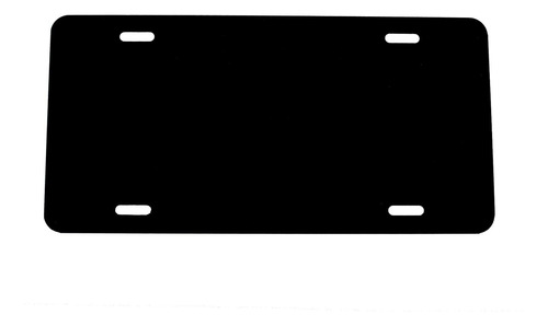 Placa De Matrícula De Plástico Resistente Negro En Blanco .0