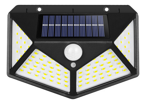 Lampara Exterior Farol Solar Foco 100 Led Sensor Movimiento Una Ganga