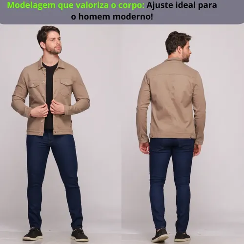 Jaqueta Sarja Masculina Casual Quentinha E Confort&aacute;vel