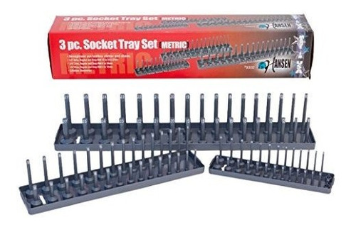 Hansen Global 9302 Socket Tray Set , 1/4, 3/8, Jo4ie