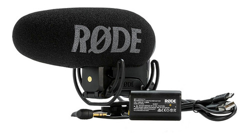 Micrófono Rode VideoMic Pro+ Condensador Supercardioide color negro