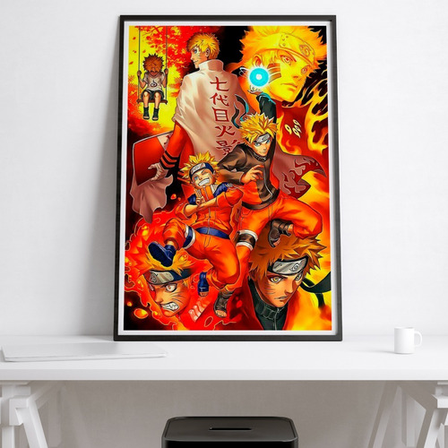 Vinilo Decorativo 21x30cm Poster Naruto Anime Manga 28