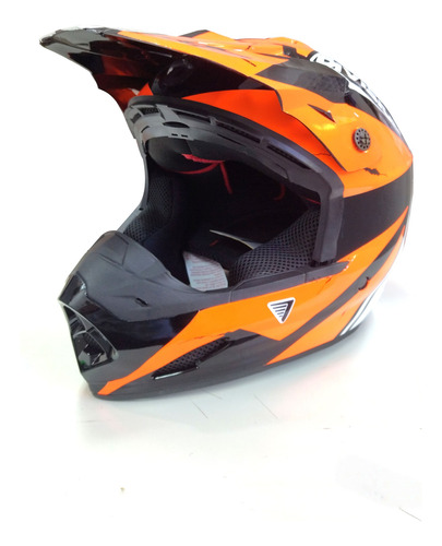 Casco Vertigo Mz3 Race Division Naranja Brillo  L 