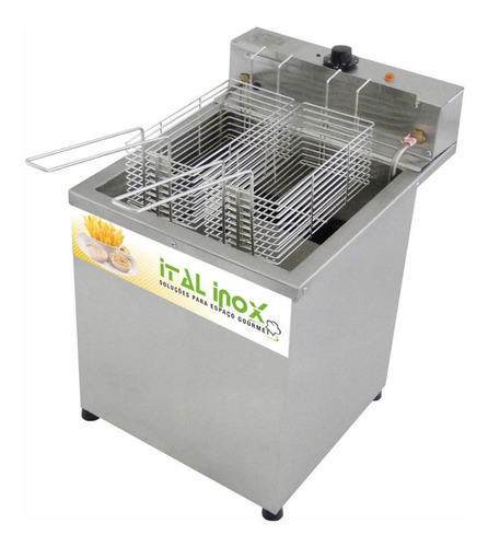 Fritador Água E Óleo Elétrico Inox 18 Lts 5000w 220v