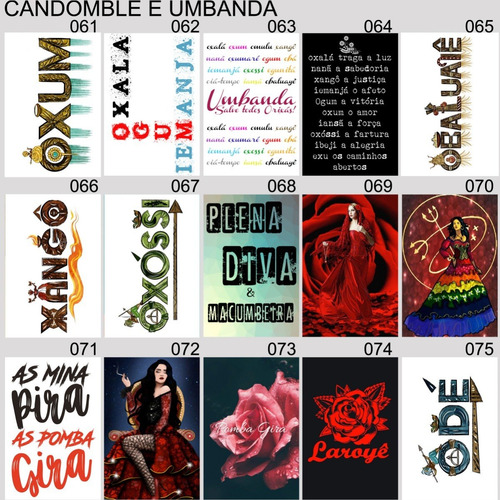 Imagem 5 de 10 de Kit 10 Placas Decorativas Umbanda Candomblé Orixás