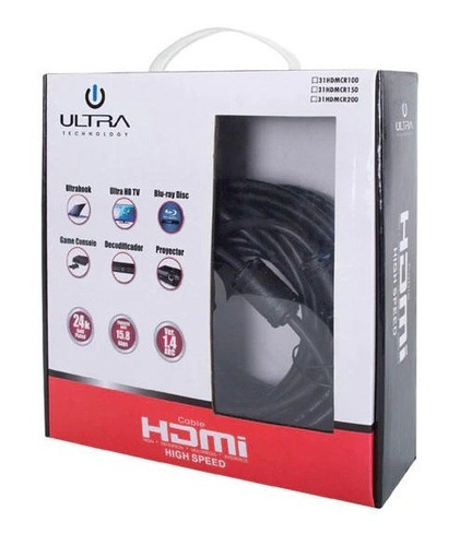 Cabo HDMI 10 Mts V1.4 Ultra Cr100/ Tecnocenter