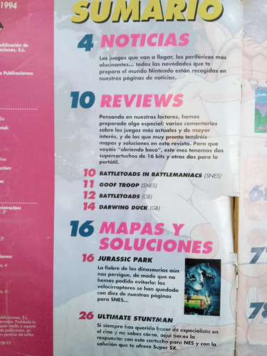 Revista Antigua * Super X N° 3 * Consola Nintendo Playsta 94 (Usado)