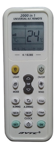 Control Remoto Universal Para Aire Acondicionado Mod K-1028e