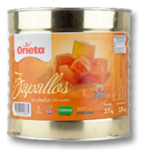 Zapallo En Almibar Orieta Lata 3,1 Kilo