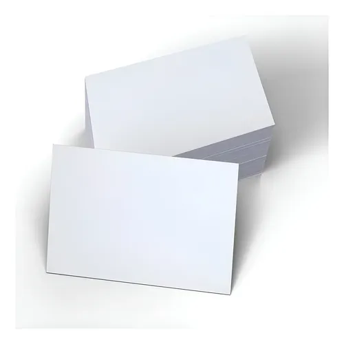Cartao Branco 200un 10x14cm Para Escrever Recado Mensagem Branco Liso ...