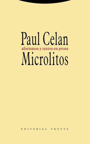 Libro Microlitos - Celan, Paul