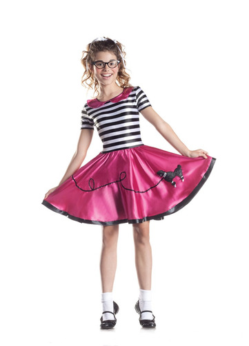 Disfraz Para Niña Chica Poodle Talla Medium Halloween 