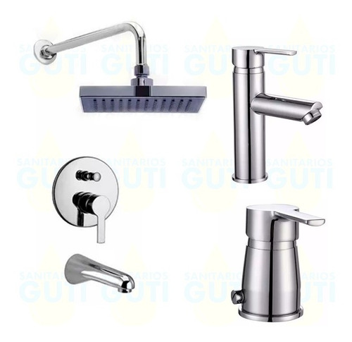 Set Baño Ducha Embutida Calyx Duchon Bidet Lavatorio Mesada