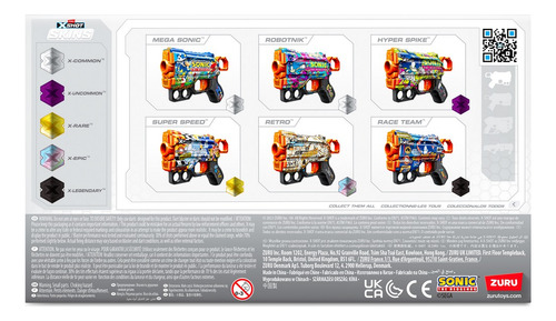 Lanza Dardos Skin Menace Con 8 Dardos X-shot - Hyper Spike