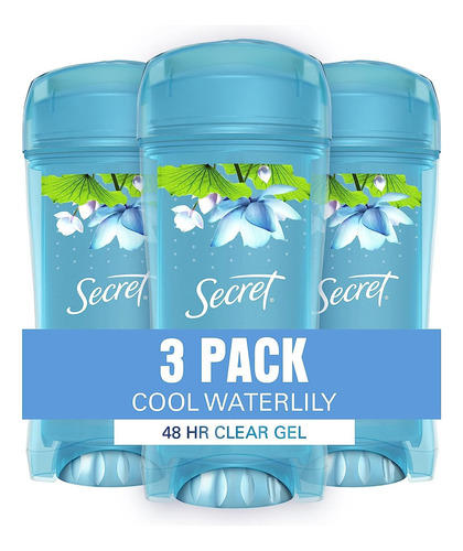 Paquete De 3 Desodorante Secret De Agua - g