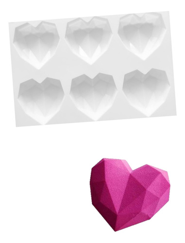 Molde Para Jabón Corazón Diamante 3d 6.5 Cm
