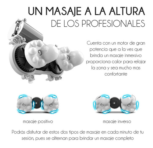Almohada Masajeador Electrico Cuello Espalda Masaje Muscular Gris Con Café