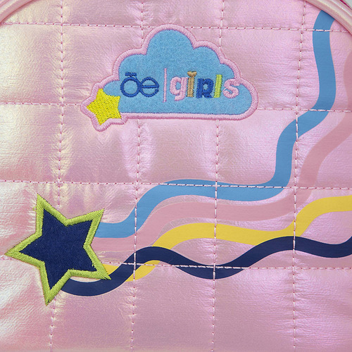 Bolsa Niñas Crossbody Cloe Didrali Mediano Acabado de los herrajes Oro Color Rosa Correa de hombro Rosa Diseño de la tela Liso