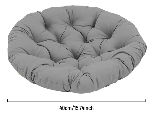 2 Cojín Para Silla Papasan, Cojín Redondo Para Gris Oscuro