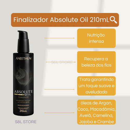 Finalizador Absolute Oil 210ml Aneethun