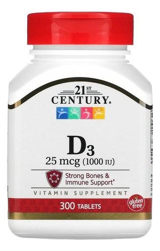 21 Century High Potency Vitamin D3-1000iu 110 Capsulas 