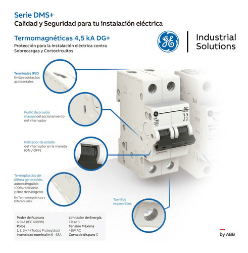Llave Termica Tripolar General Electric By Abb 25amp