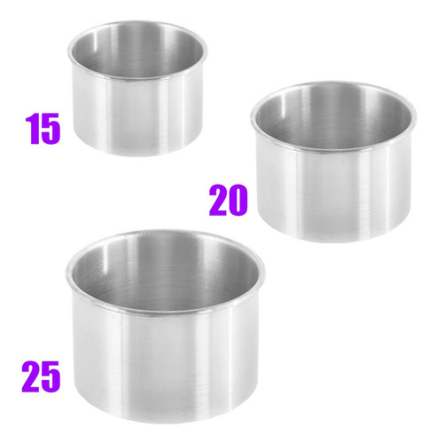 Kit 3 Forma Assadeira Bolo Redonda Alta 15x10 20x10 25x10