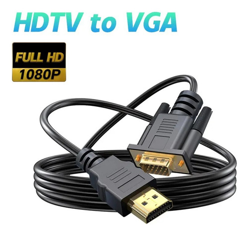 Cable Hdmi A Vga 1080p 60hz 1.8m