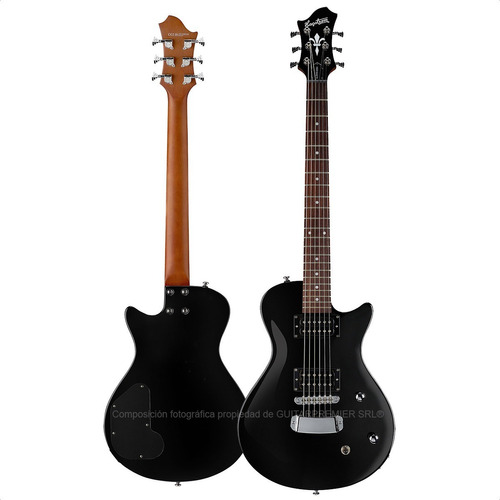 Imagen 1 de 9 de Guitarra Electrica Hagstrom Ultra Swede Black Gloss Les Paul