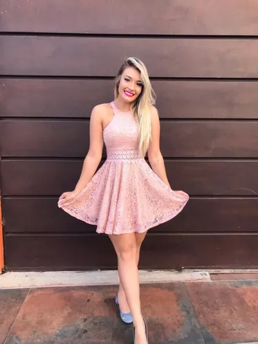 Vestido de guipir curto para sale festa