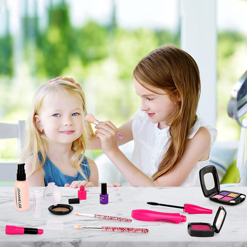 Kit De Maquillaje Simulado Para Niñas, Set De Maquillaje Bás