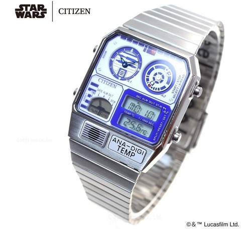 Reloj Hombre Citizen Star Wars Clásico R2-d2 Jg2117-51a