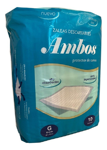 10 Zaleas Ambos Protector De Cama Descartable 60x90 