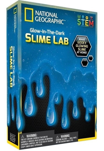 Juego Experimento Slime Azul Brilla En La Oscuridad Nat Geo