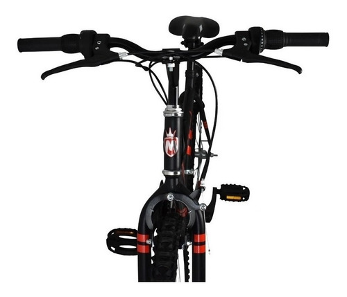 Imagen 3 de 6 de Mountain bike Monk Starbike Reflex 2020 R26 18v frenos v-brakes color negro/rojo