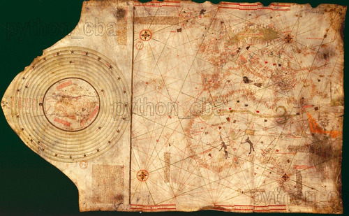 Cuadro Mapamundi De Cristóbal Colón - Década De 1490s