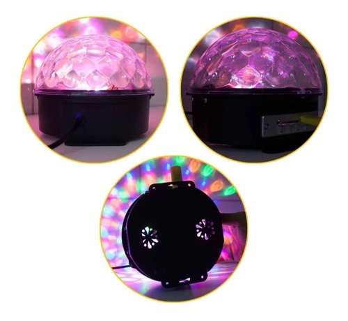 Imagem 3 de 4 de Globo Bola Maluca Led Magic Cristal Rgb Festas Mp3 Controle