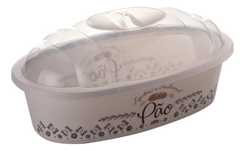 Cesto De Pão Café Da Manhã Com Tampa Transparente 3,15l