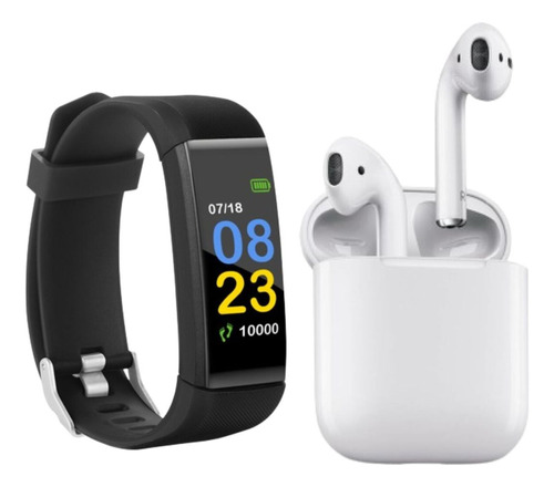 Smartwatch Reloj 115 Plus Combo + Auriculares Inalámbricos