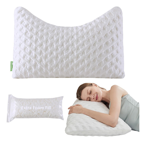 Cooling Pillow For Side Sleeper, Shredded Memory Foam Bed P.