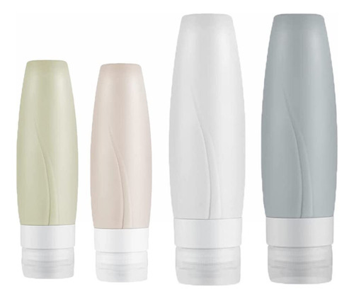 Set Viaje Botellas Viaje Silicona Paquete De 4 Dispensadores