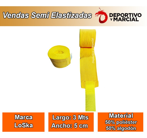 Imagen 2 de 7 de Par De Vendas Boxeo Pulgar Y Abrojo 3 Mts Artes Marciales