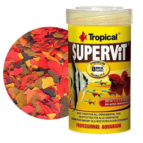 Ração Tropical Supervit Flakes 100g P/ Peixes Ornamentais