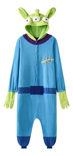 Pijama De Anime Alien Para Hombre, Mono Azul Con Diseño De M